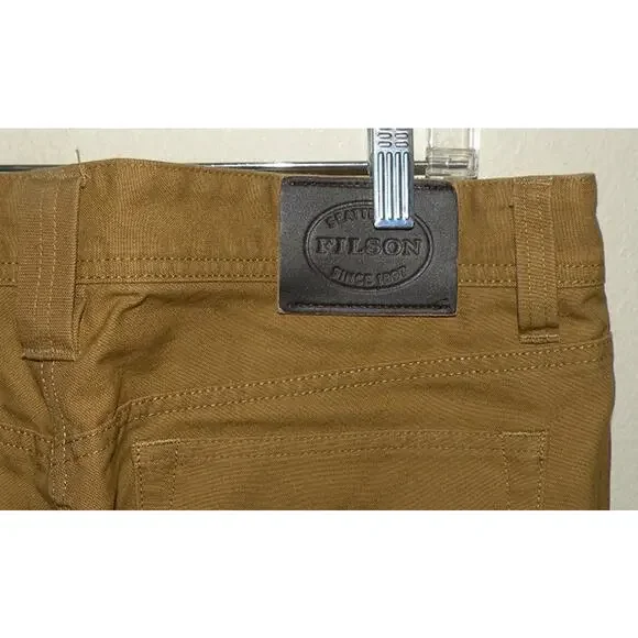 C.C. Filson Co. Mens Original Dry Tin Cloth Pants 36+ x 33.5 Gold Tan 11.5 Ounce